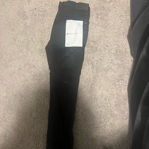 Black purple jeans
